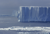 Giant Tabular icebergs close to the Possession Islands in the Ross Sea. Antarctica