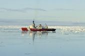 The Polar Star, United States Coast Guard Icebreaker, amongst sea ice. Ross Sea. Antarctica