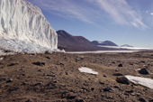 Foot of the Canada Glacier in the Taylor Dry Valley, see also Lake Fryxel and Commonwealth Gl. Antarctica