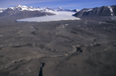 Polar Desert in the Taylor Dry Valley with Commonwealth Glacier. Ross Sea. Antarctica