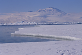 Floe Edge and Mount Erebus. Ross Sea. Antarctica
