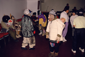 Inuit children in fancy dress, for Halloween party. Igloolik. Nunavut. Canadian Arctic. 1993