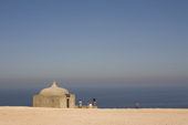 Small building on the cape beyond Azoia and Sesimbra. Overlooking the Atlantic Ocean. Portugal