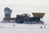 South Pole Telescope and Dark sector Lab at the Amundsen-Scott Station. Antarctica