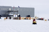 The new building at the Amundsen-Scott South Pole Staiton. Antarctica. Built 2005-2006