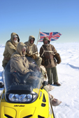 Actors dressed in the manner of Scott and his team for a TV recreation of the trek to the South Pole