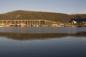 Tromso Bridge was opened in 1960, it crosses Tromsysundet, from Tromsdalen to Troms. Norway. 2006