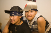 Two Inuit youths at the Youth Club in Qaanaaq. Northwest Greenland. 2008