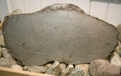 A meteorite cut in half that was found near Savissvik in Northwest Greenland. 2008