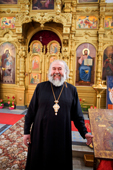 Russian Orthodox Priest, Nikolai Shvachka, in the village Church of St. Nikolai in Pogost, Ryazan Province, Russia. 2006