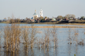 The Gus (Goose) River in flood after the Spring thaw near Pogost Village. Ryazan Province, Russia. 2006