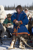 Young Nenets man at a reindeer herders festival in the Yamal. Western Siberia, Russia