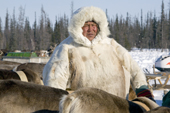 Elderly Nenets man at a reindeer herders festival in the Yamal. Western Siberia, Russia