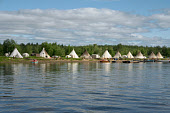A Nenets fishermens' camp on the bank of the River Taz. Tazovsky region, Yamal, Northwest Siberia, Russia