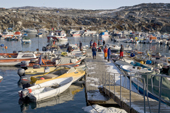 Fishing boats in the harbour at Ilulissat. West Greenland